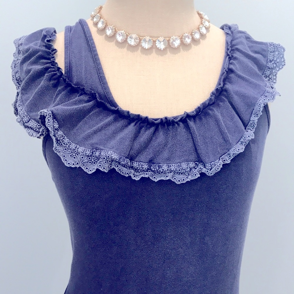 💯✅ AUTHENTIC FREE PEOPLE RUFFLE TRIM NECK DRESS - Picture 2 of 6